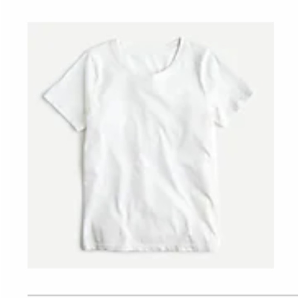 NWT J. Crew White Broken In Crew Neck Size XXL